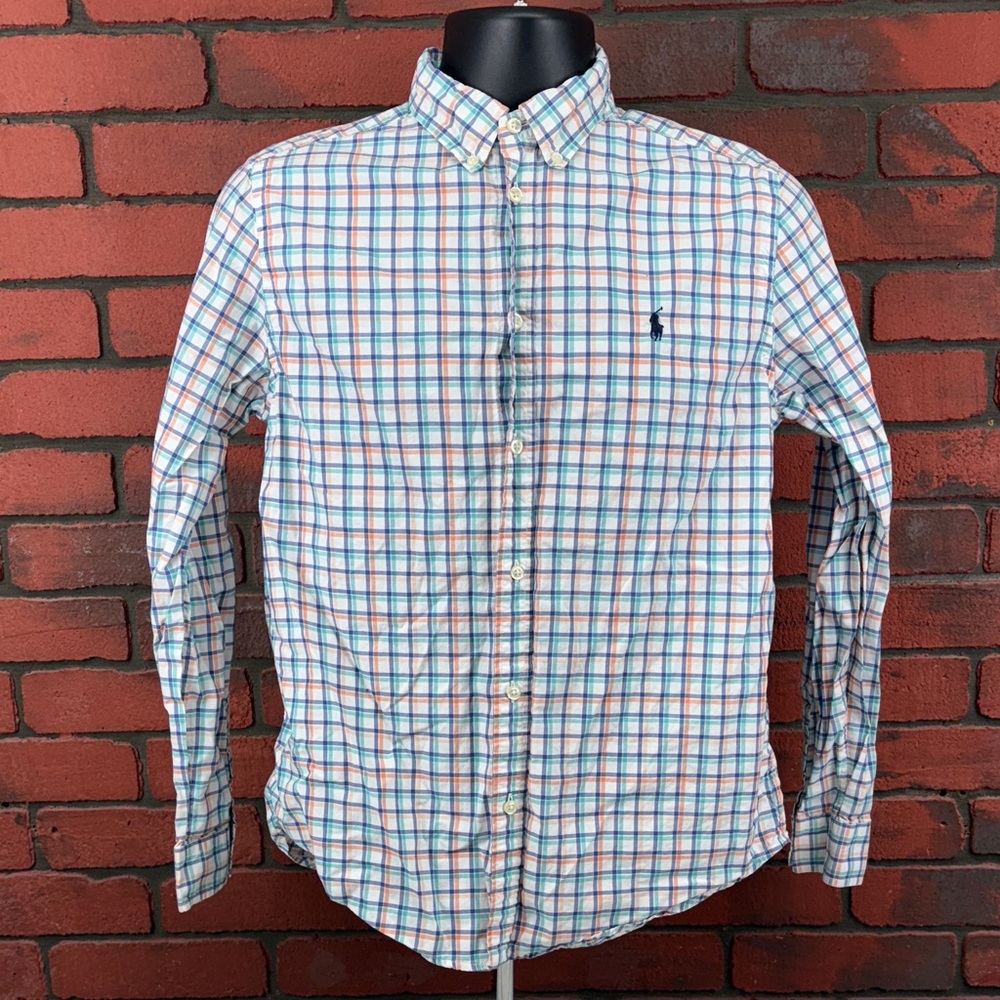 Ralph Lauren Shirt Boy Junior XL Checkered Button Down